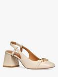 Geox Coronilla Square Toe Leather Slingback Court Shoes