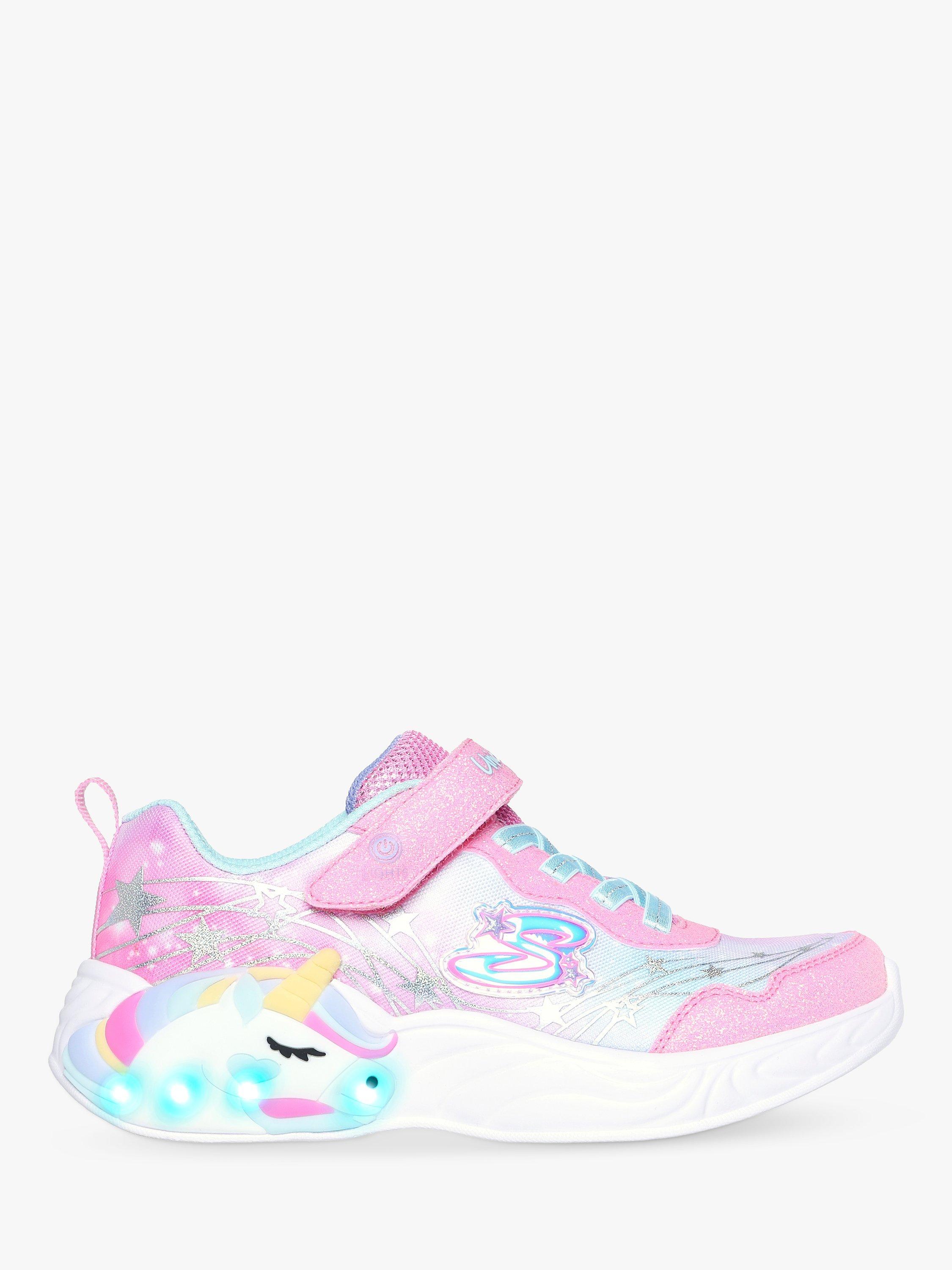 Skechers Kids S Lights Unicorn Dreams Wishful Magic Light Up Trainers Pink