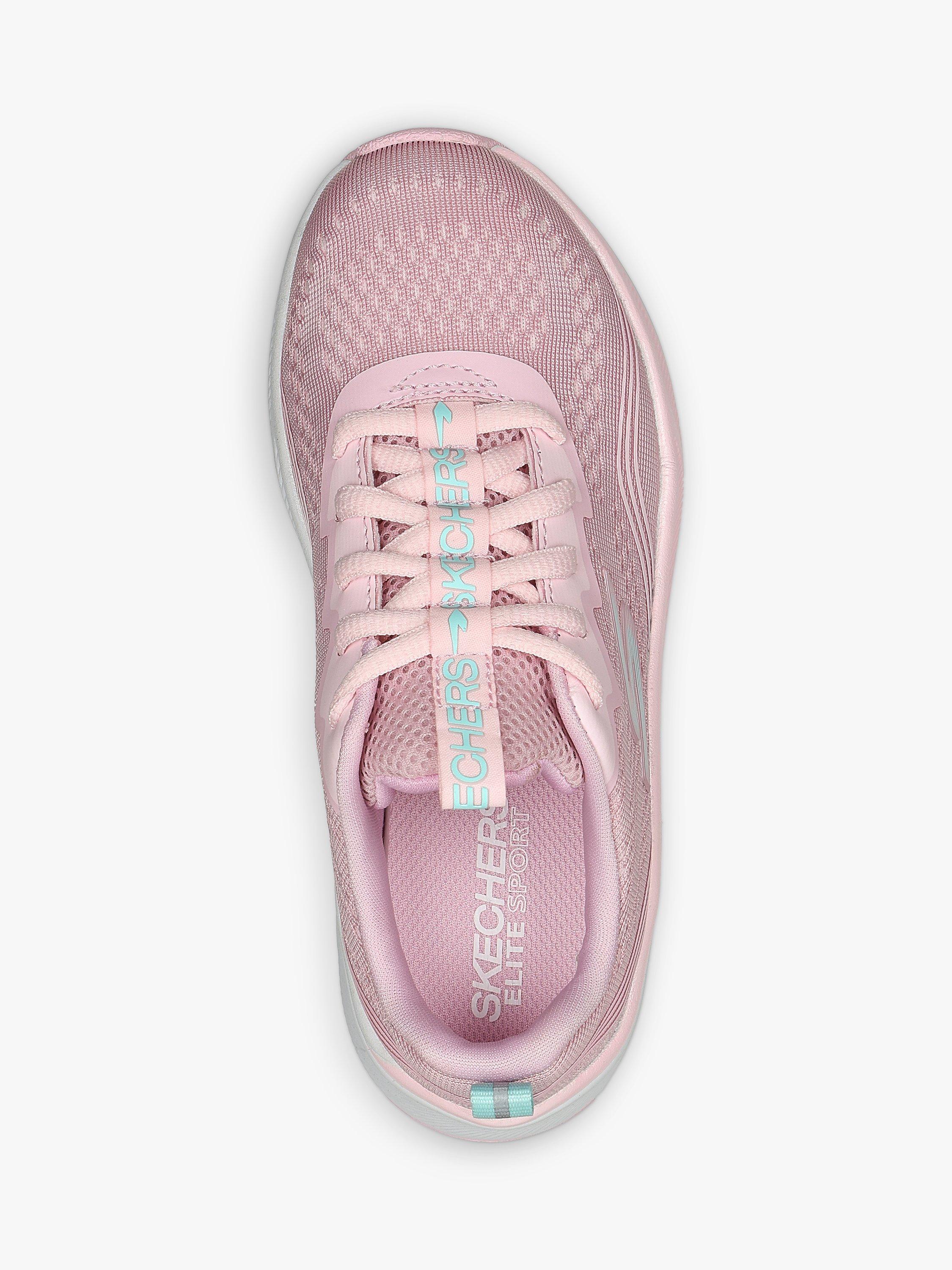 Product image 3 of 5, which shows Skechers Kids' Elite Sport Radiant Squads Mesh Trainers, Pink, EU33