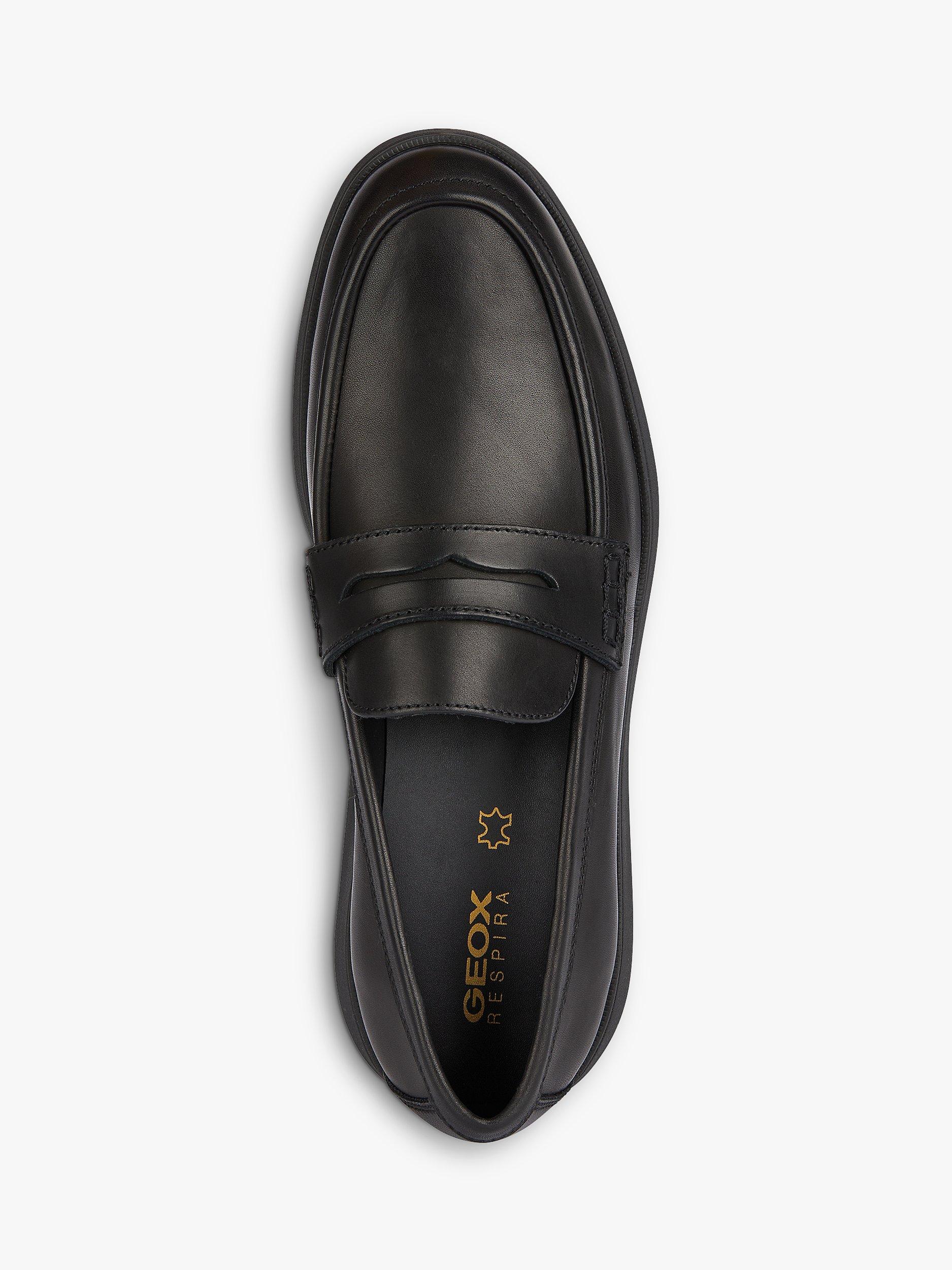 Geox Spherica EC10 Leather Loafers, Black, EU39