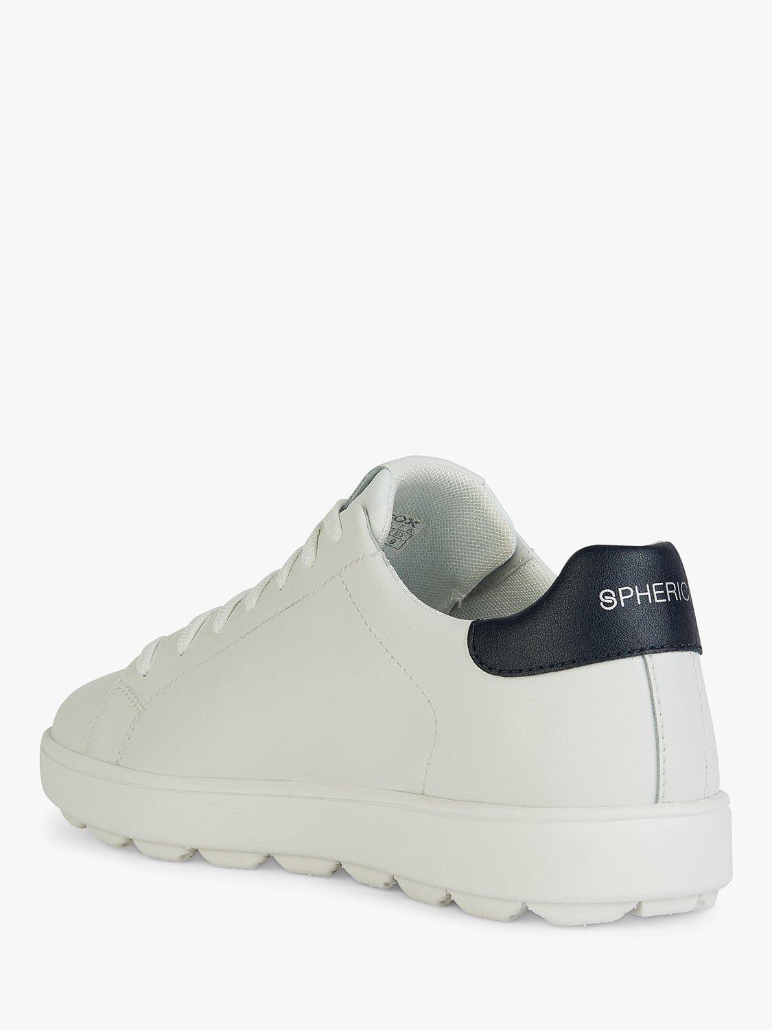 Product image 3 of 6, which shows Geox Spherica ECUB-1 Leather Trainers, White/Navy, EU46