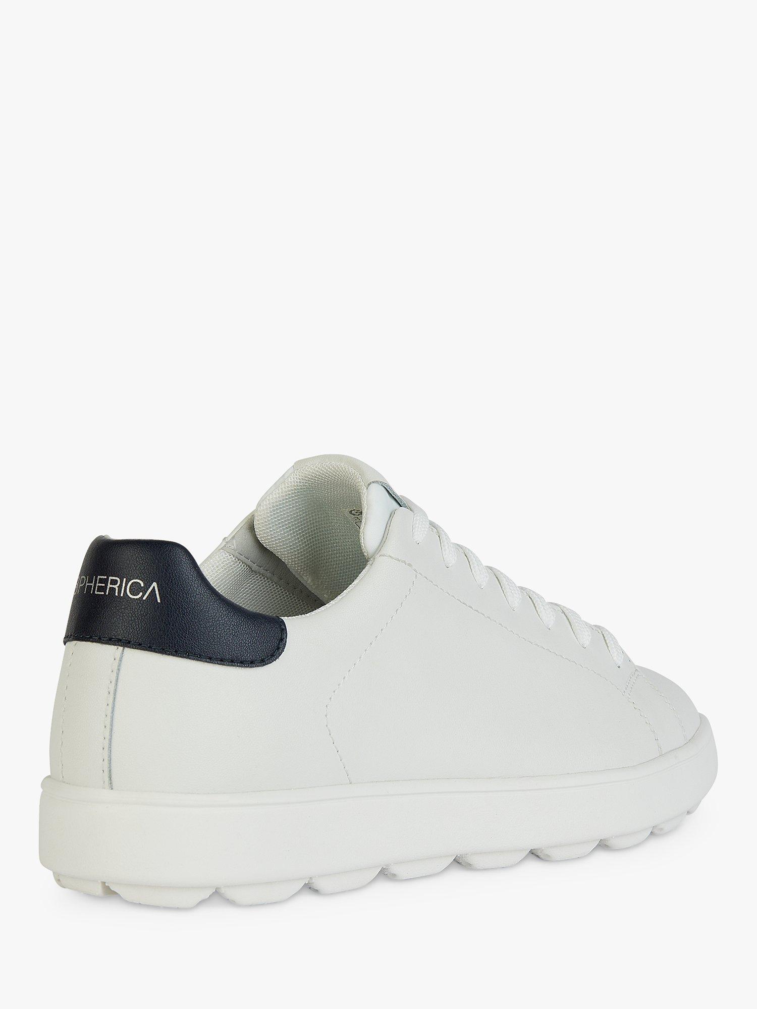Product image 4 of 6, which shows Geox Spherica ECUB-1 Leather Trainers, White/Navy, EU46