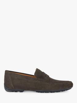 Geox Kosmopolis + Grip Suede Leather Loafers, Dk Brown