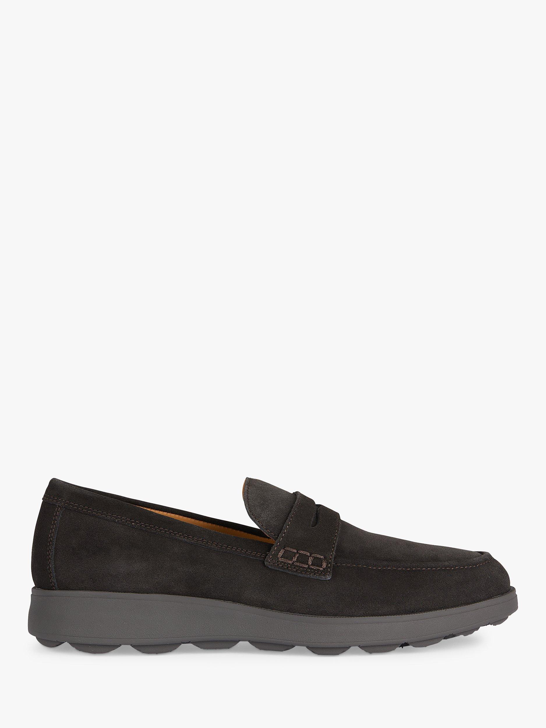Geox Spherica EC10 Suede Loafers, Dark Coffee