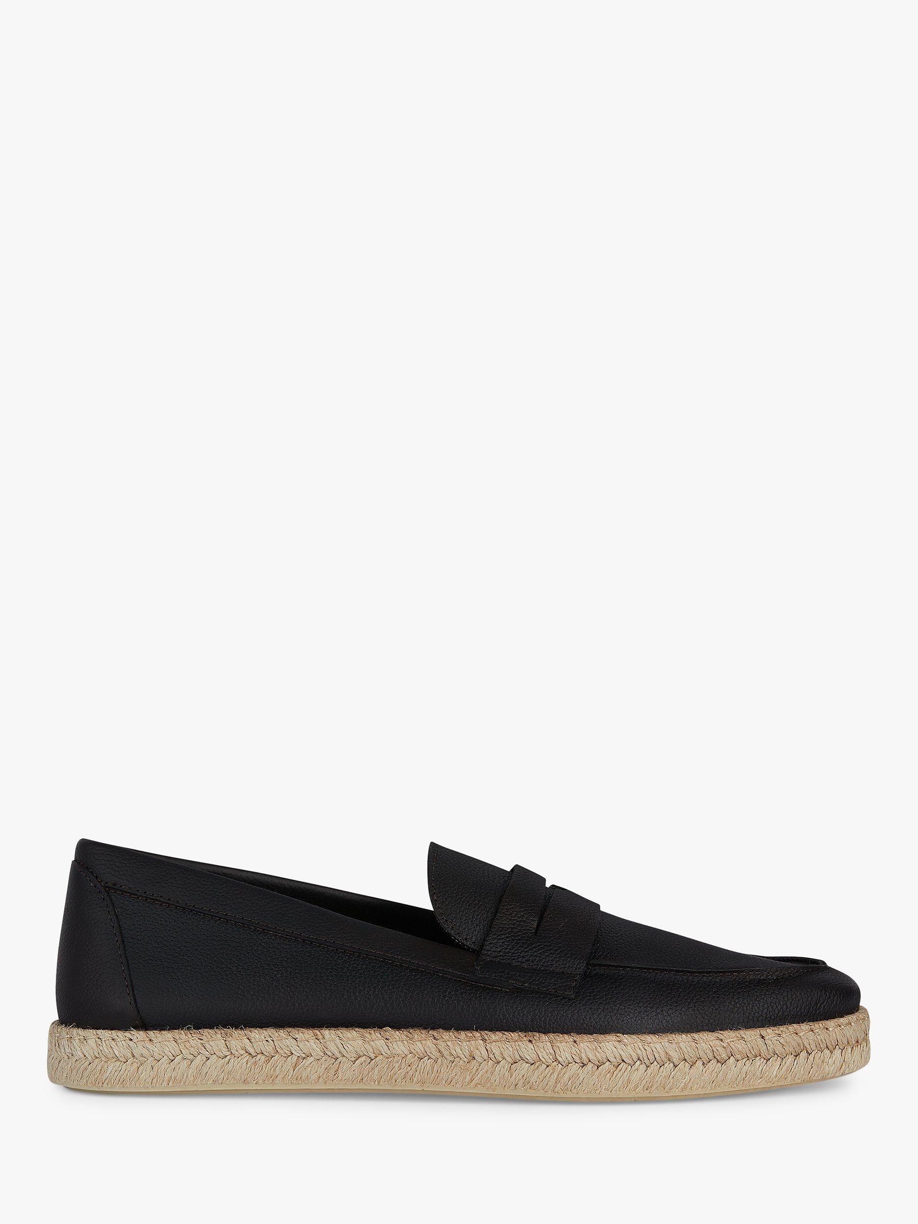 Geox Ostuni Lightweight Espadrille Loafers, Dark Brown          