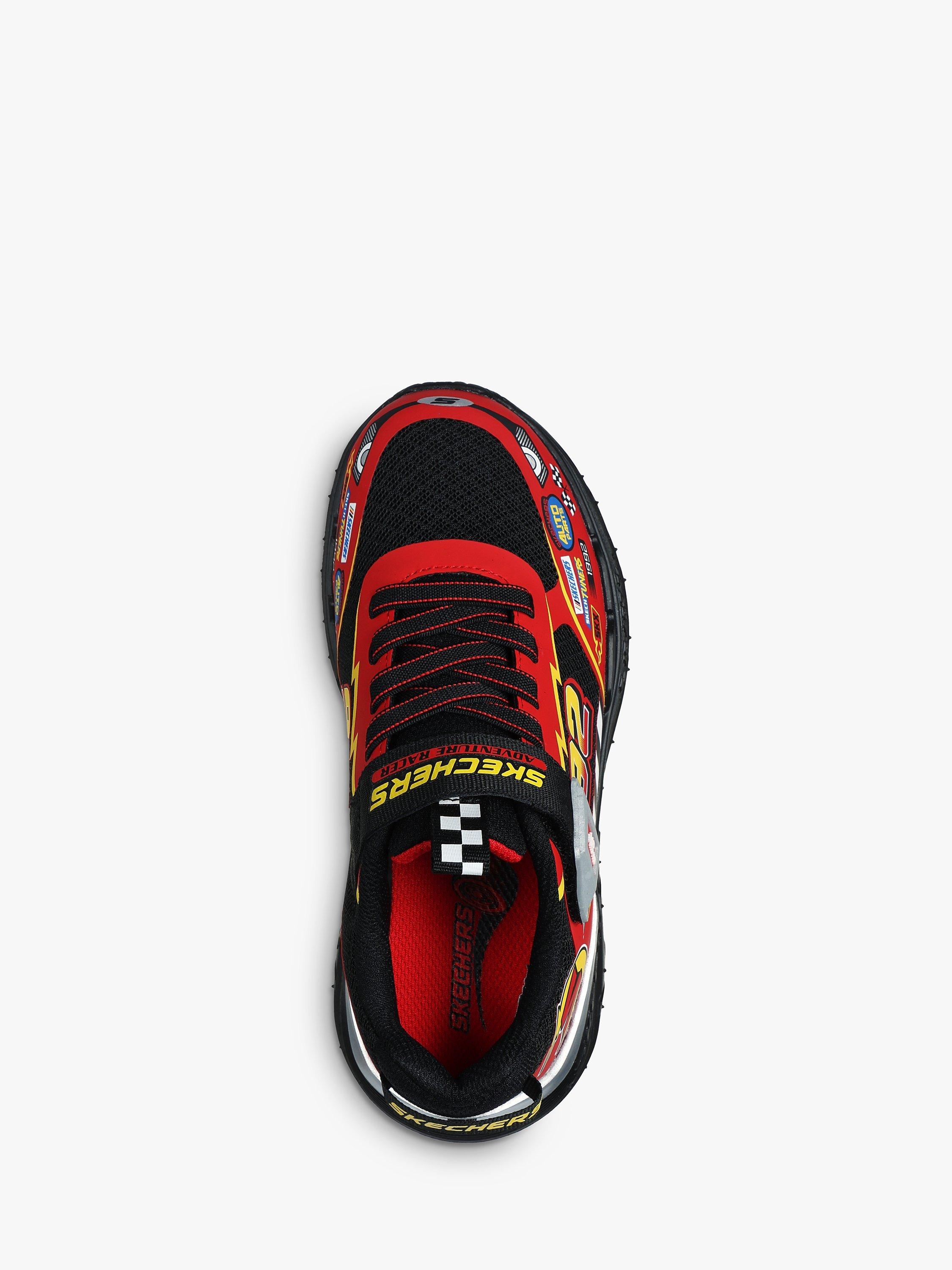 Product image 3 of 5, which shows Skechers Kids' Skech Tracks Riptape Trainers, Red/Multi, 33