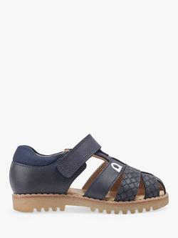 Start-Rite Kids' Dino Park Leather Sandals, Navy, Navy Leather