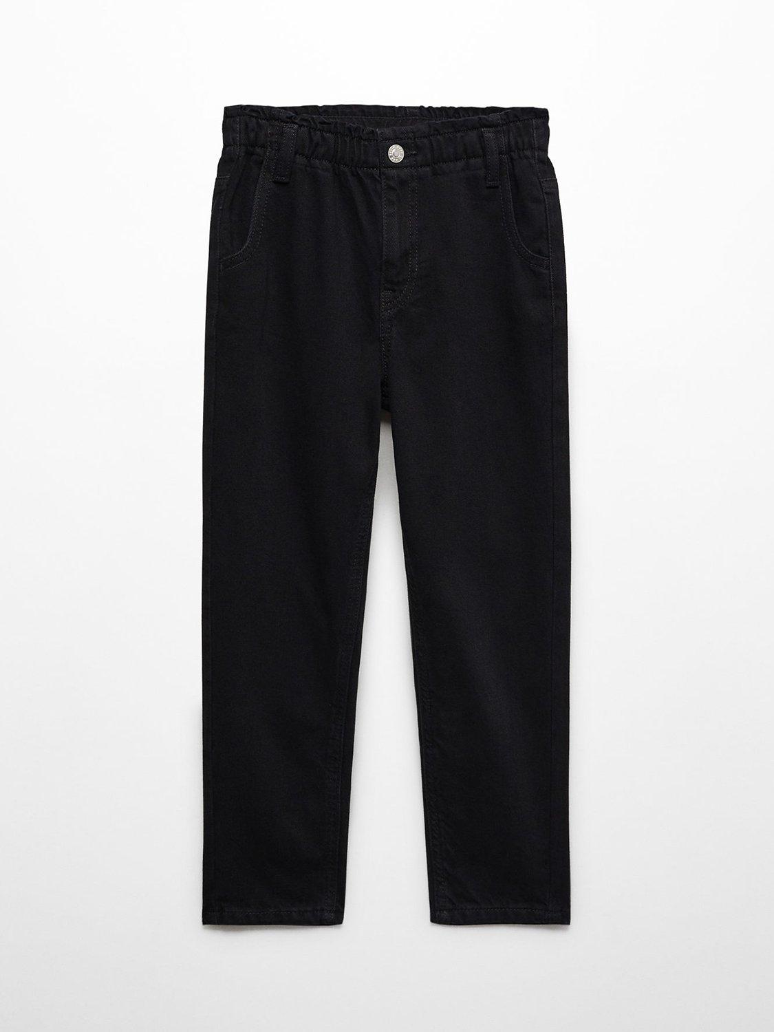 Mango Kids' Paperbag Jeans, Open Grey