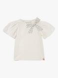 Angel & Rocket Kids' Lottie Spotty Bow T-Shirt, Nude