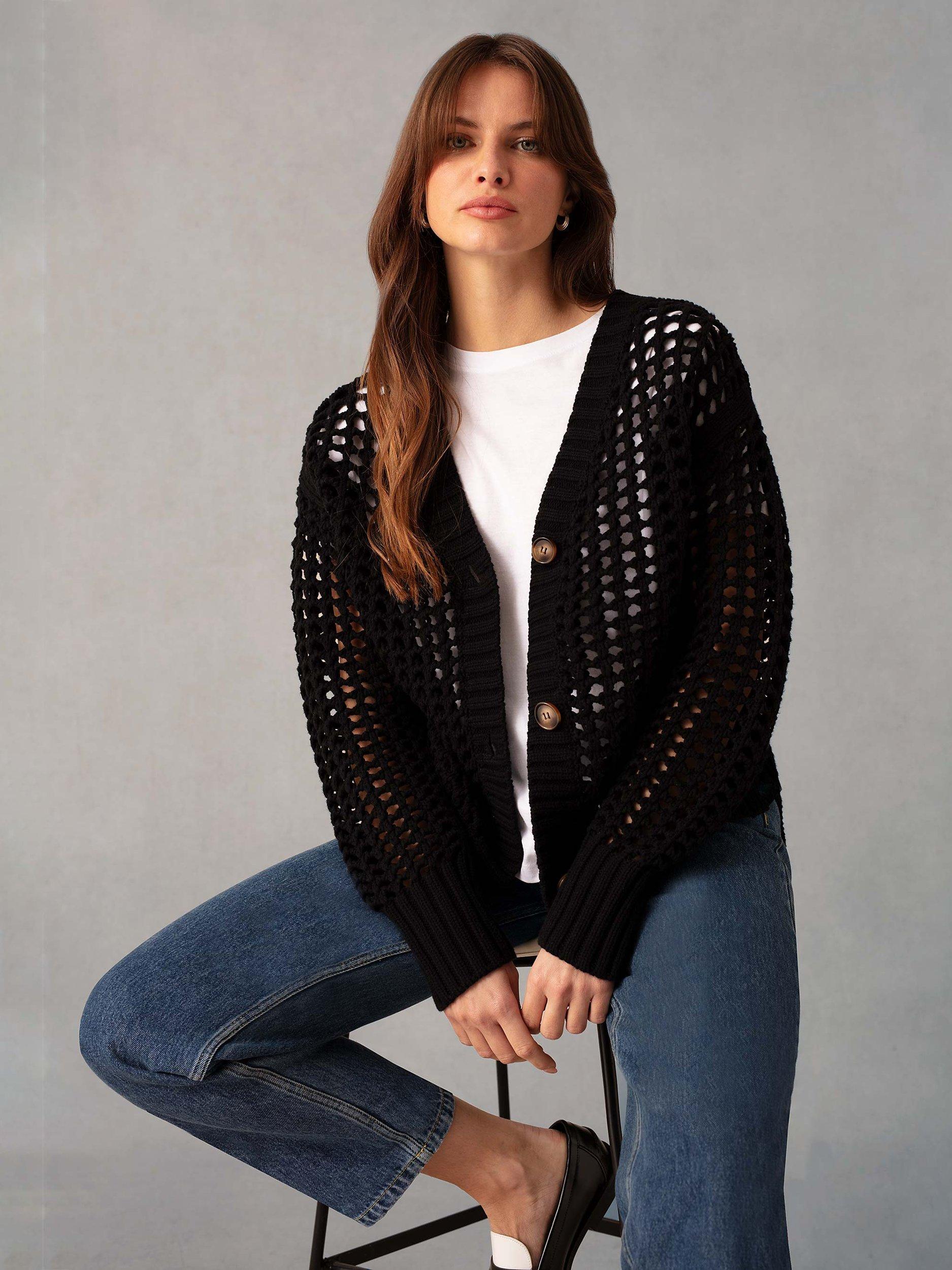 Ro&Zo Crochet Knit Cardigan