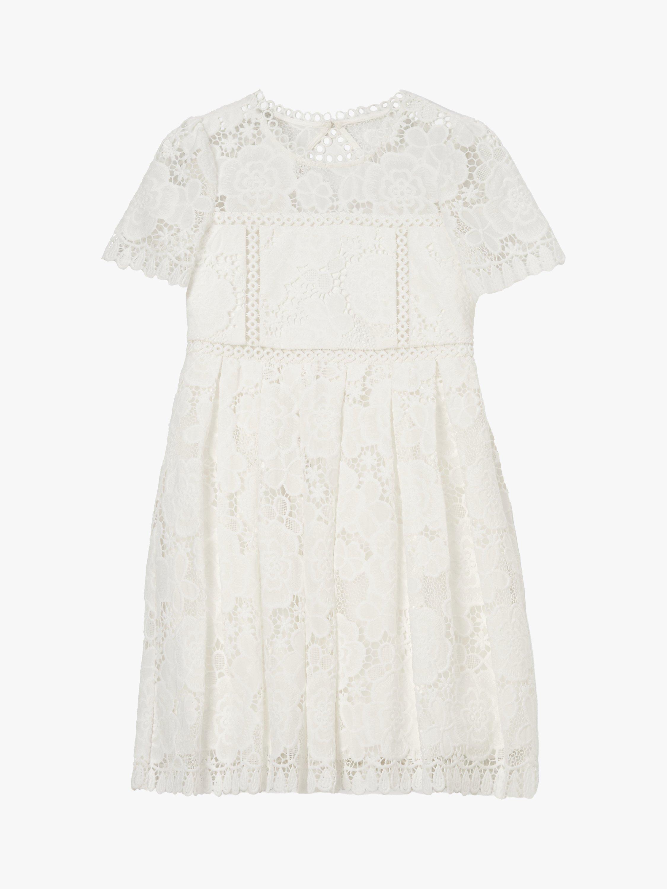 Product image 7 of 9, which shows Angel & Rocket Kids' Mavea Lace Dress, White, 4 years