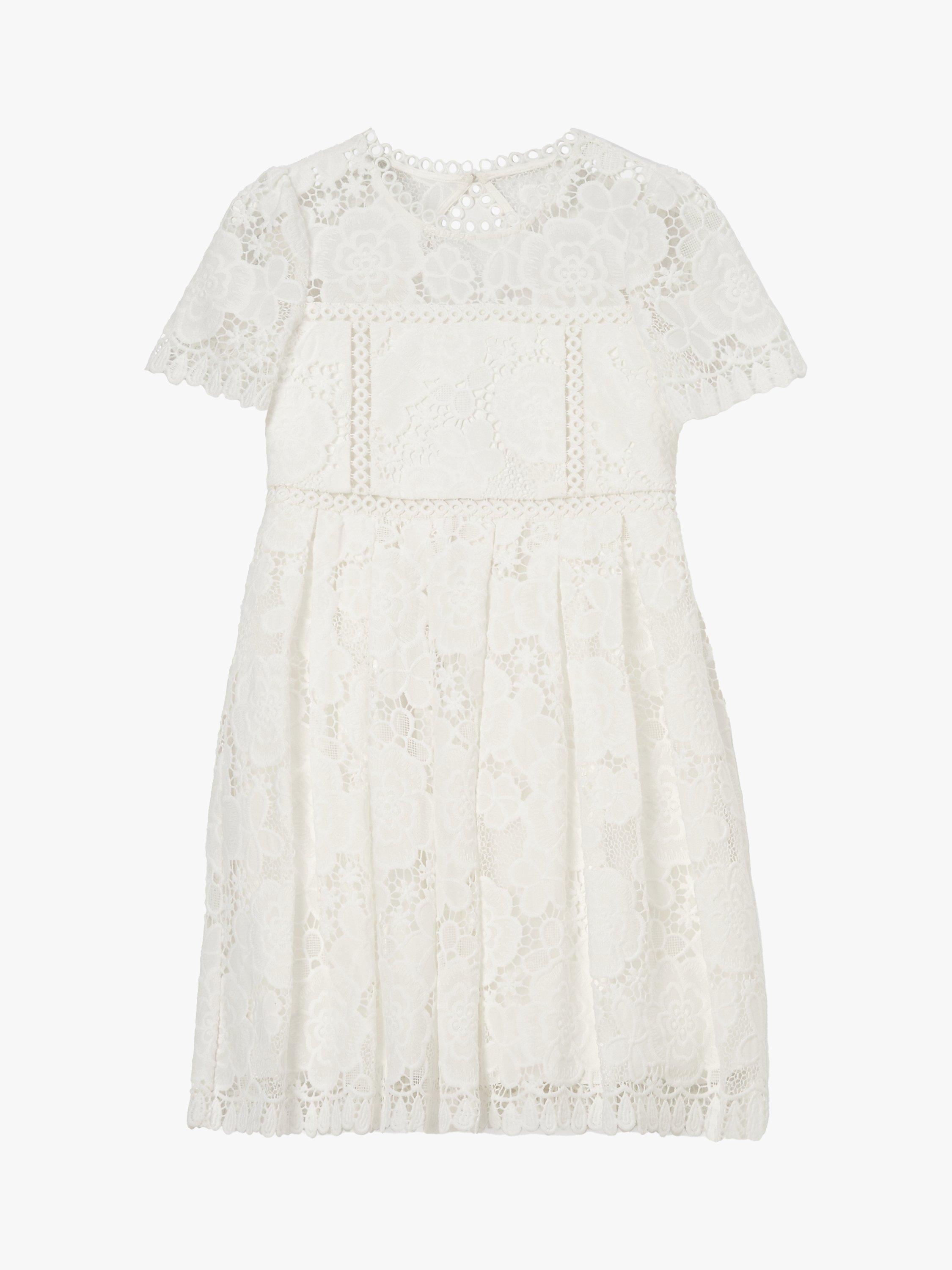 Angel & Rocket Kids' Mavea Lace Dress, White, 3 years