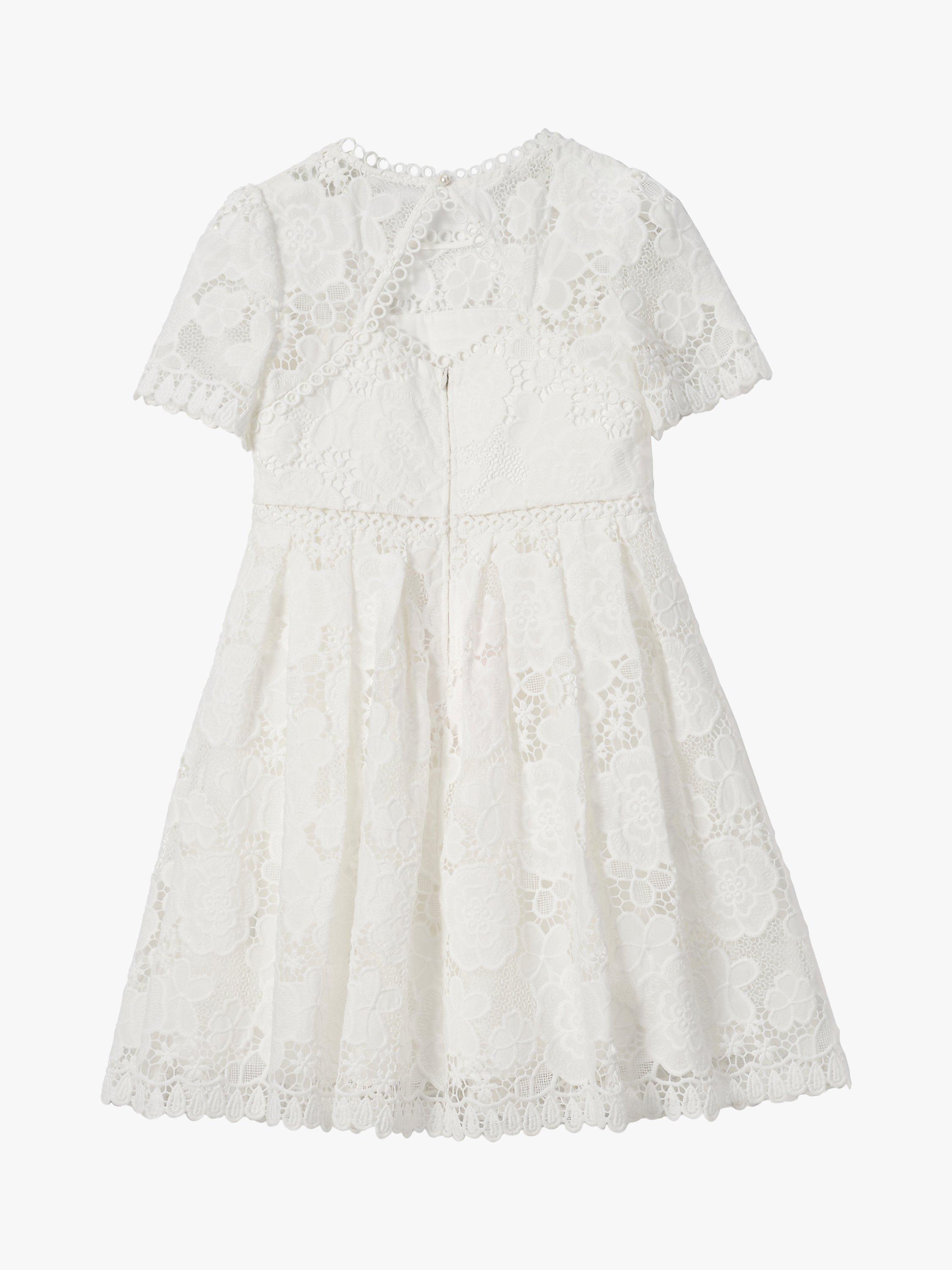 Product image 8 of 9, which shows Angel & Rocket Kids' Mavea Lace Dress, White, 4 years