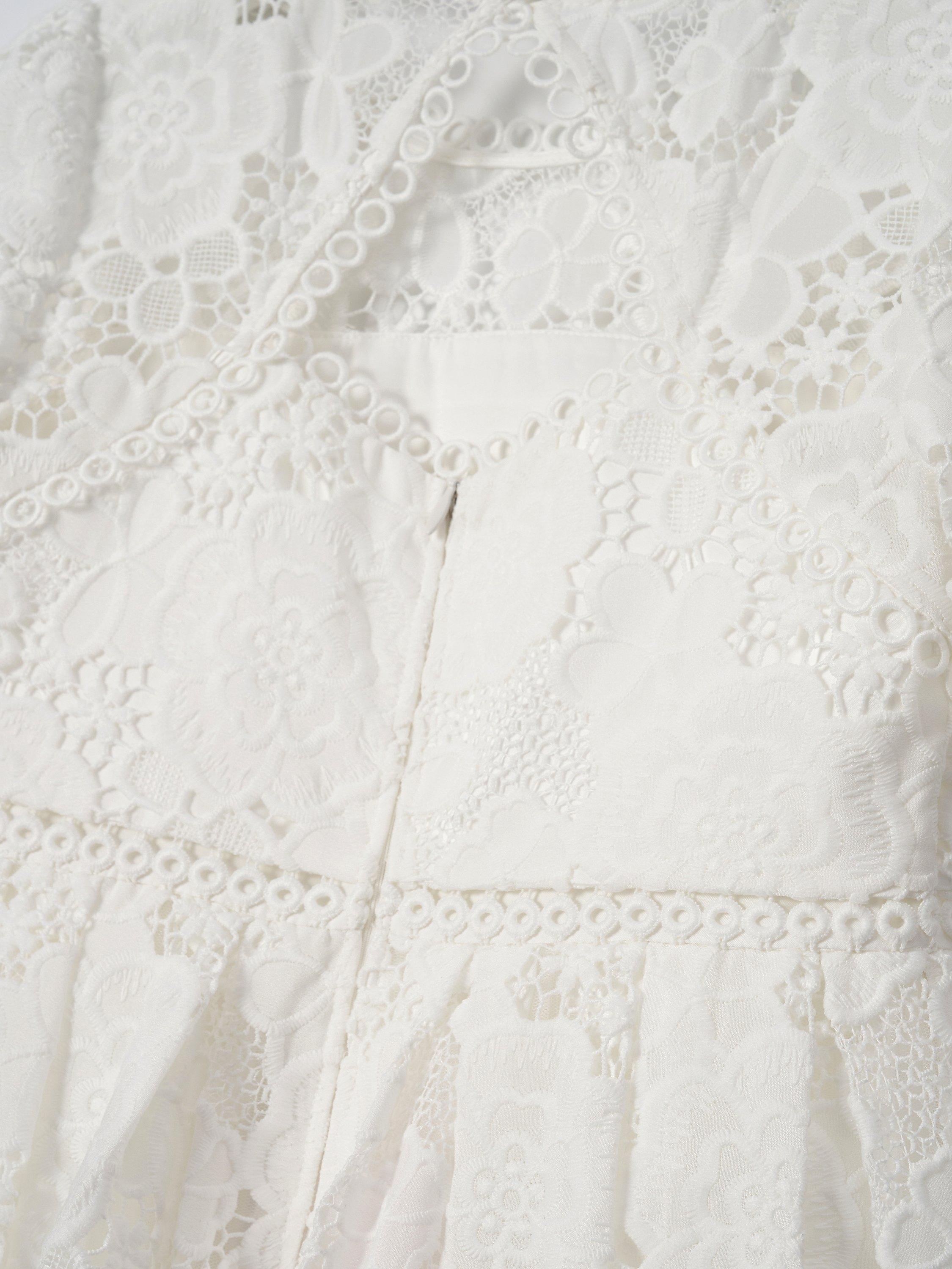 Product image 9 of 9, which shows Angel & Rocket Kids' Mavea Lace Dress, White, 4 years