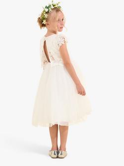 Angel & Rocket Kids' Esme Lace Bodice Dress, Ivory - view 2, Ivory