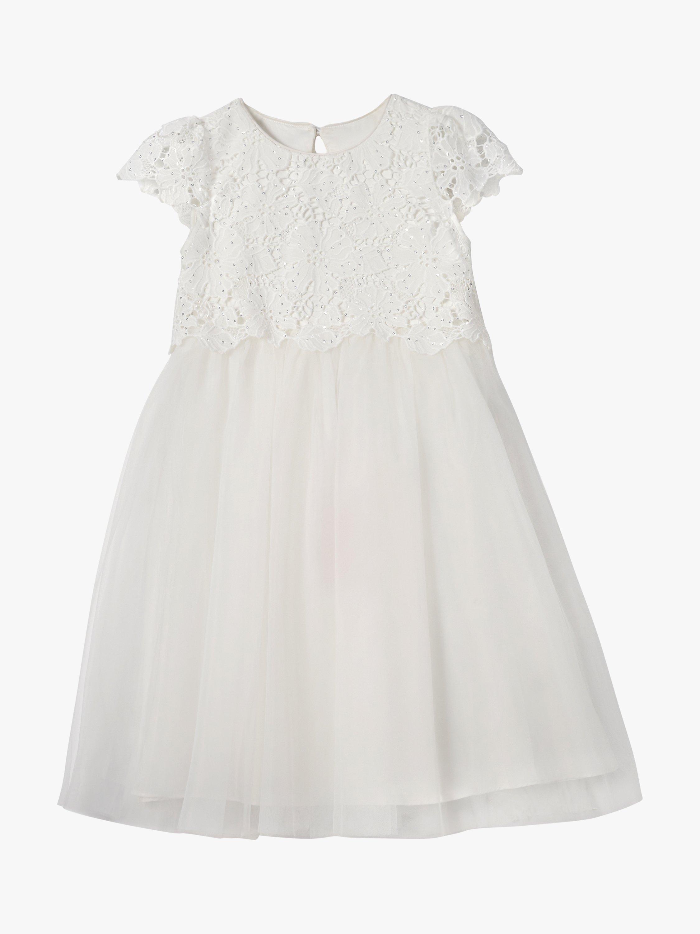 Product image 6 of 8, which shows Angel & Rocket Kids' Esme Lace Bodice Dress, Ivory, 3 years