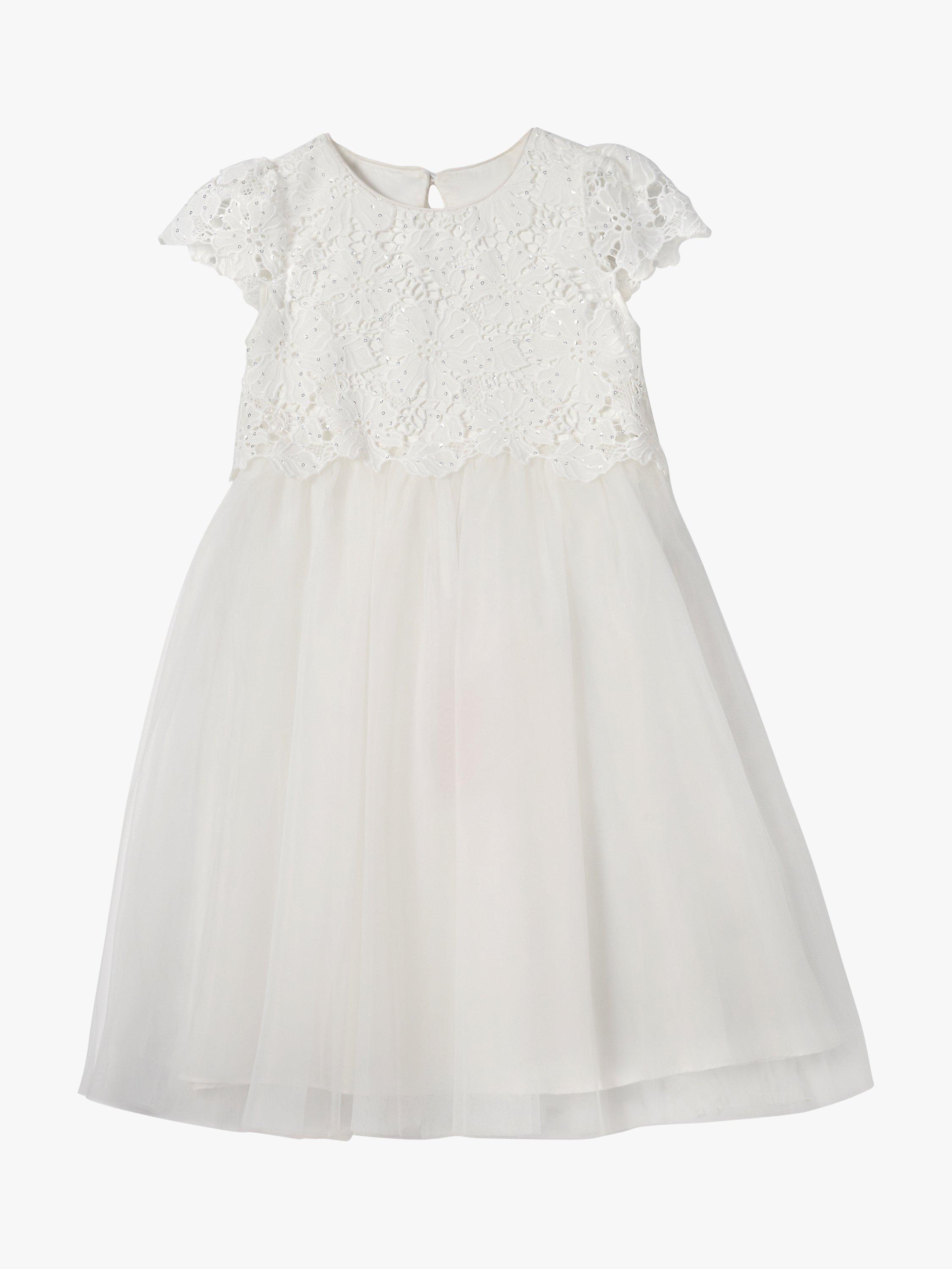 Angel & Rocket Kids' Esme Lace Bodice Dress, Ivory, 12 years