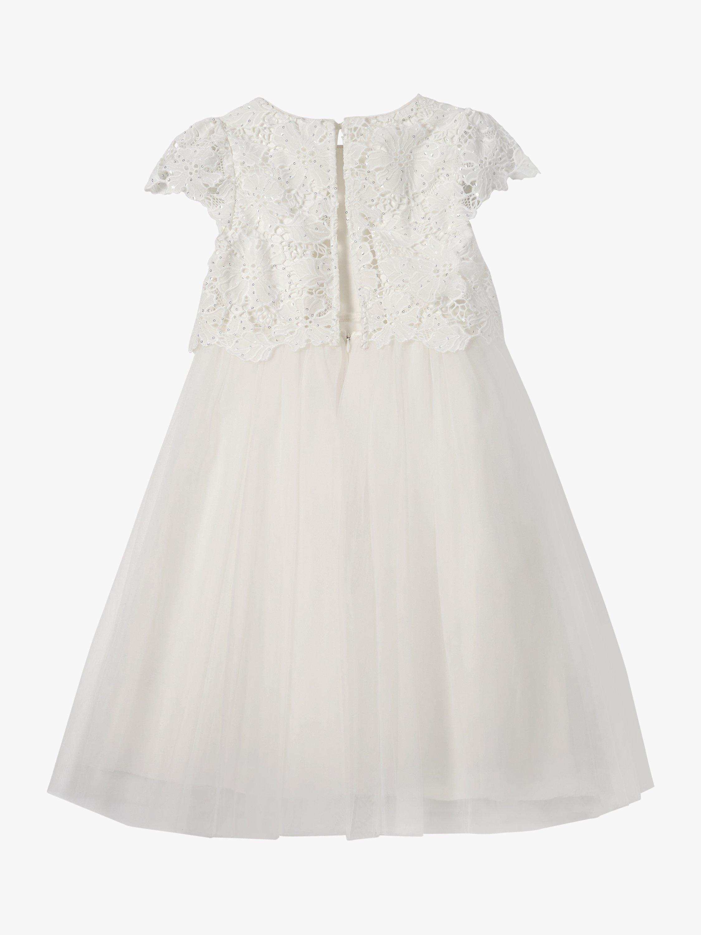 Angel & Rocket Kids' Esme Lace Bodice Dress, Ivory, 12 years