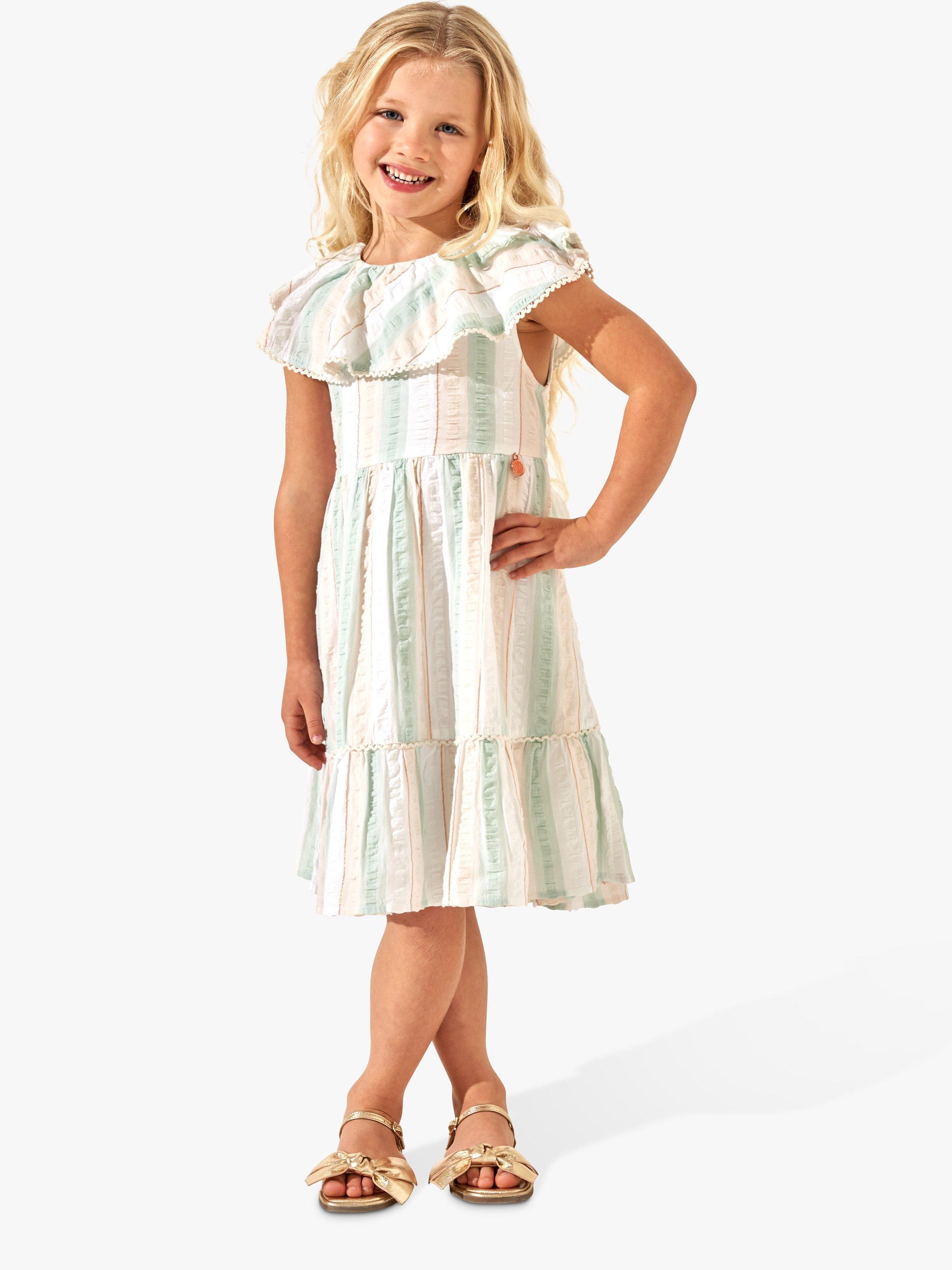 Angel & Rocket Kids' Tasha Oversized Collar Stripe Sundress, Multi