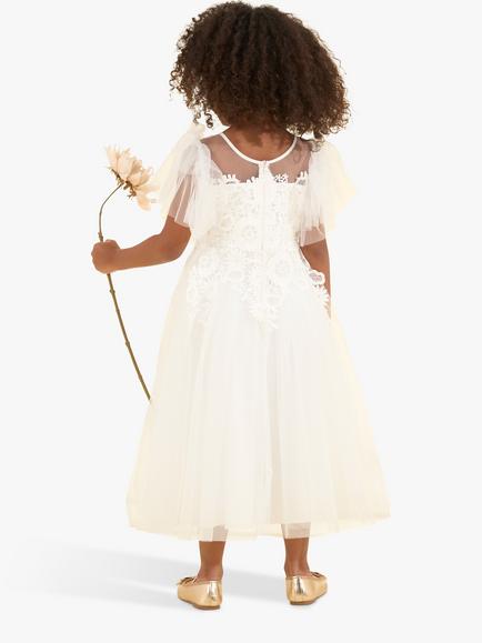Angel & Rocket Kids' Anelise Cascade Lace Dress - view 2, White