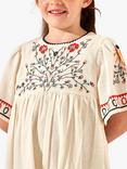 Angel & Rocket Kids' Reyna Embroidered Swing Dress, Nude