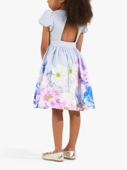 Angel & Rocket Kids' Orchid Border Dress, Multi - view 2, Multi