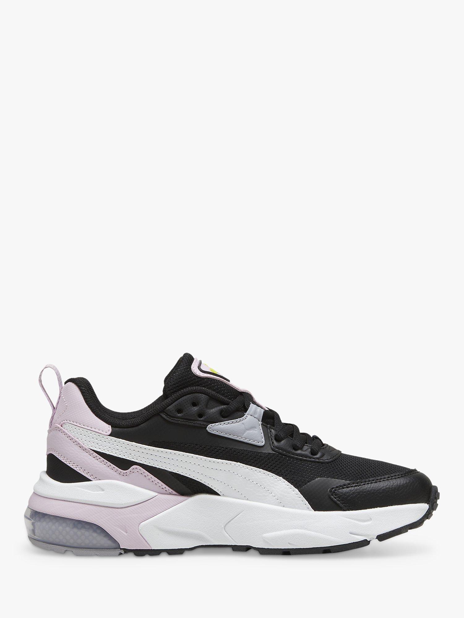 PUMA Kids' Vis2K Trainers, Black/White/Lilac