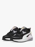 PUMA Kids' Vis2K Trainers, Black/White/Lilac