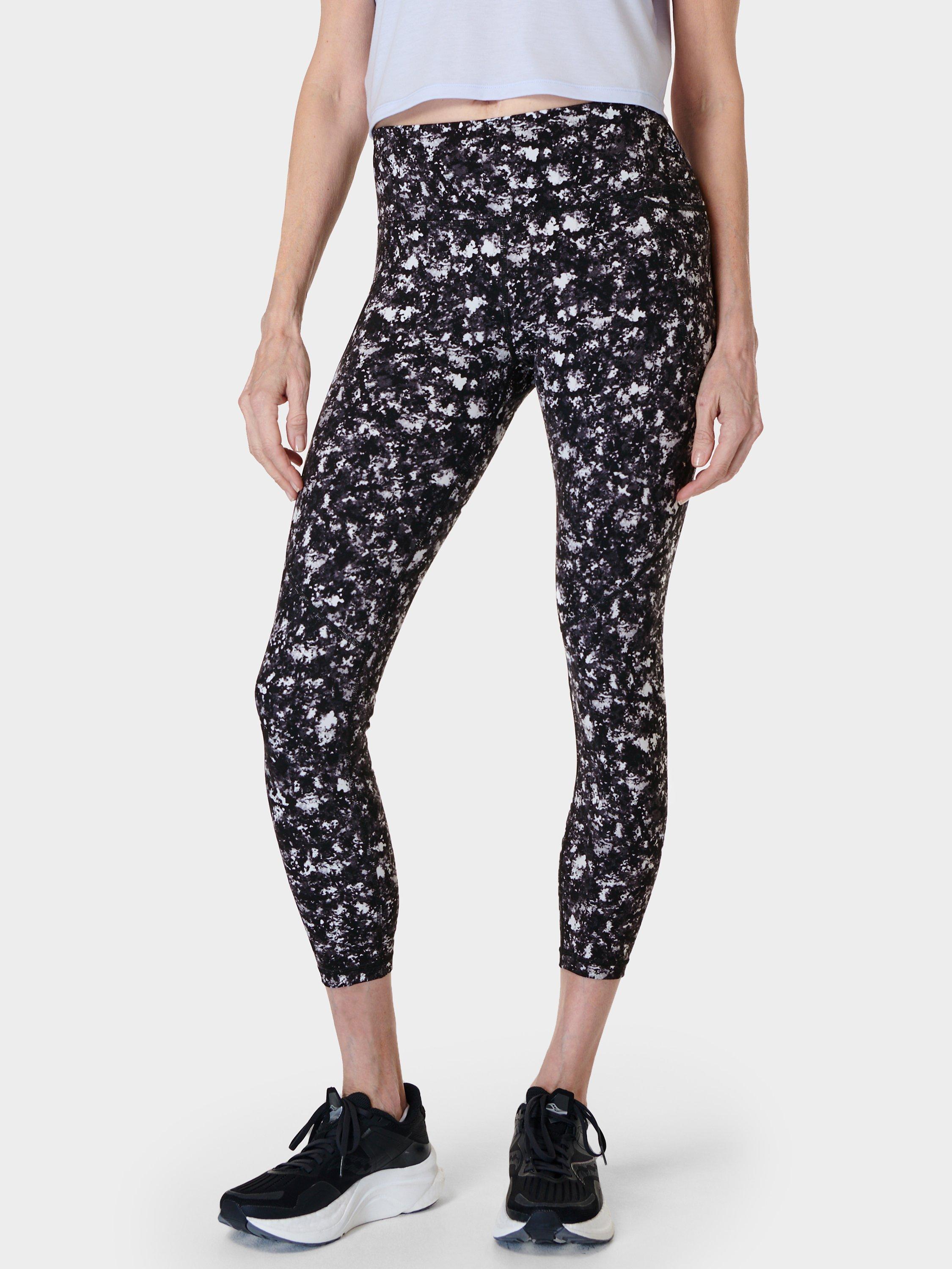Sweaty Betty Power 7 8 Workout Leggings Black Elec Texture