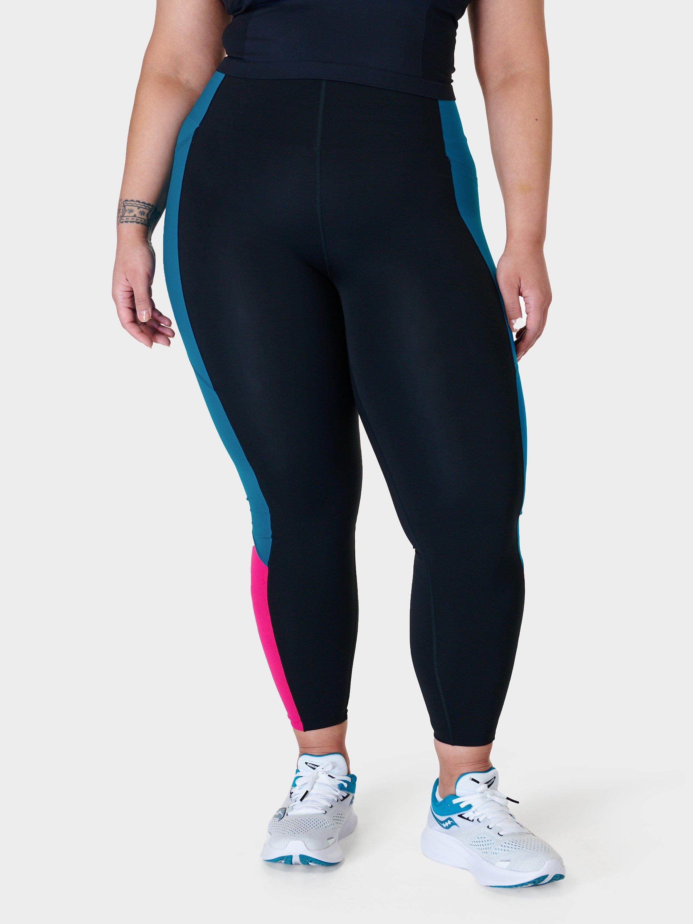 Sweaty Betty Power UltraSculpt High Waist 7 8 Workout Leggings Black Pink Reefteal