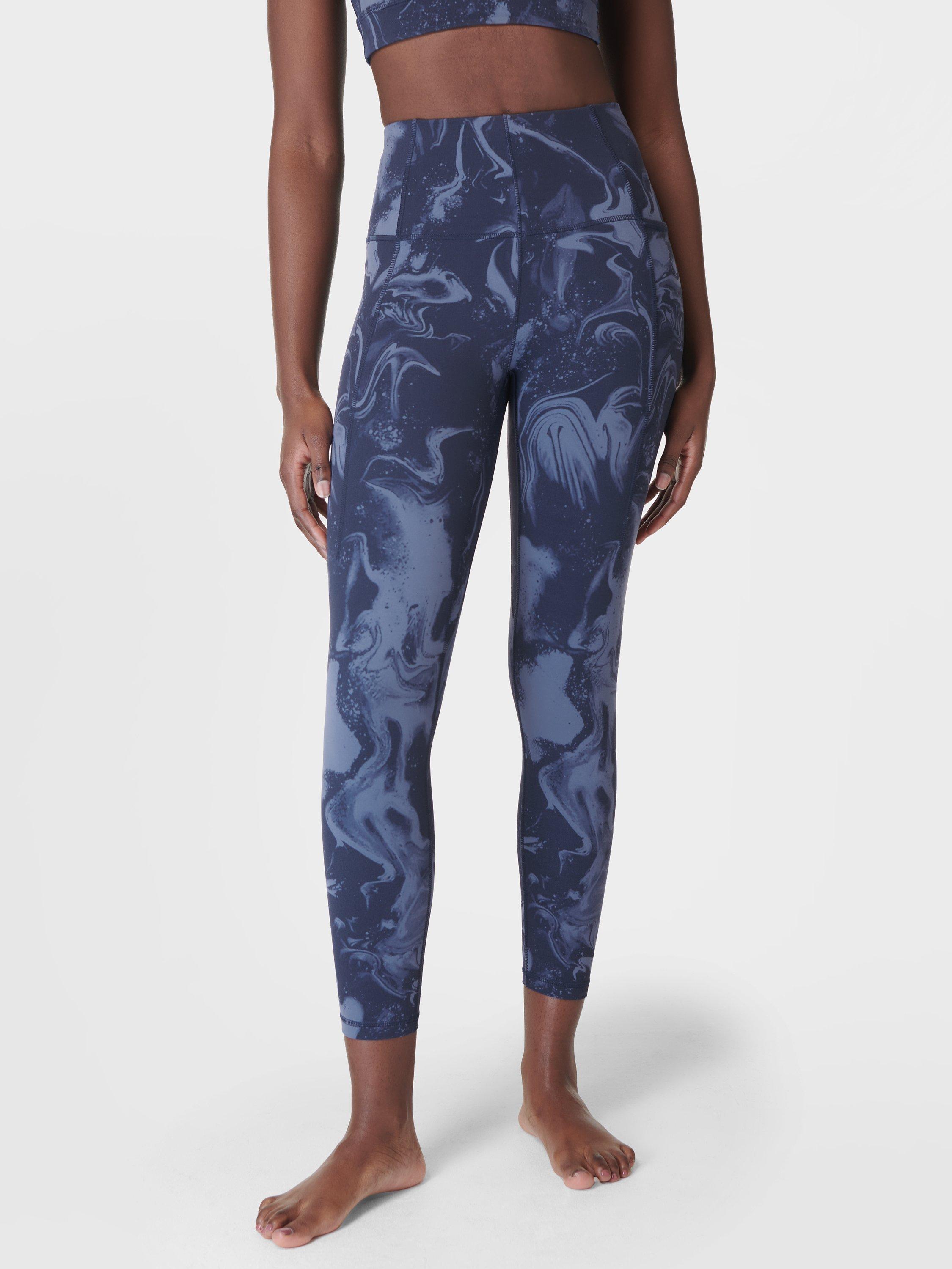 Sweaty Betty Super Soft 7/8 Leggings, Blue Marble Speckle