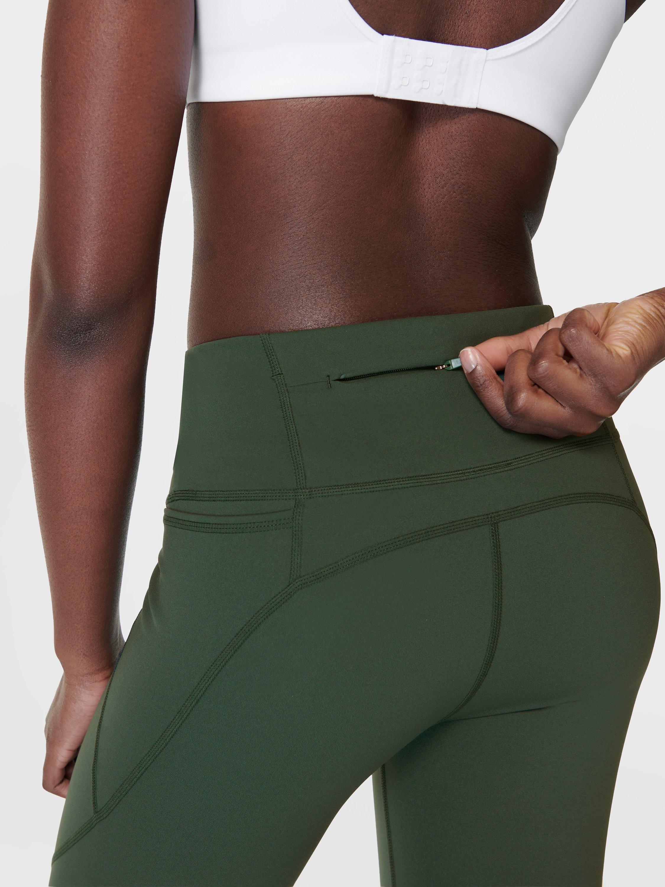 Product image 5 of 5, which shows Sweaty Betty Power 7/8 Gym Leggings, Trek Green, XXS