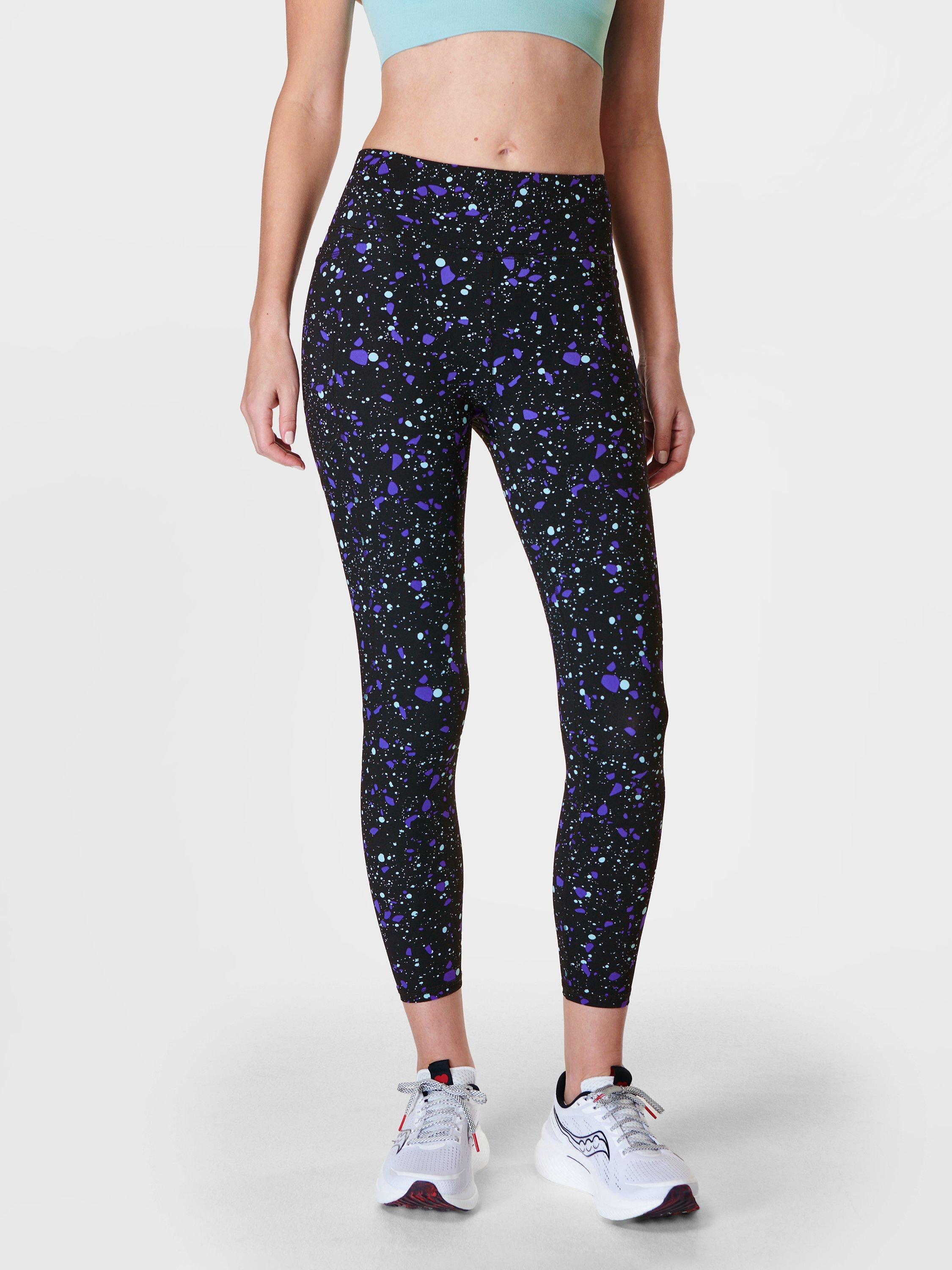 Sweaty Betty Zero Gravity 7 8 Running Leggings Purple Marble