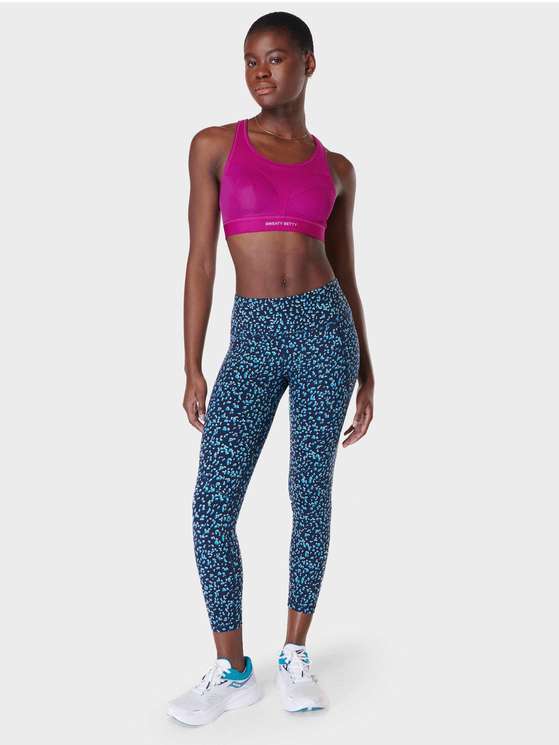 Sweaty Betty Power 7/8 Workout Leggings, Blue Abstract, XXS