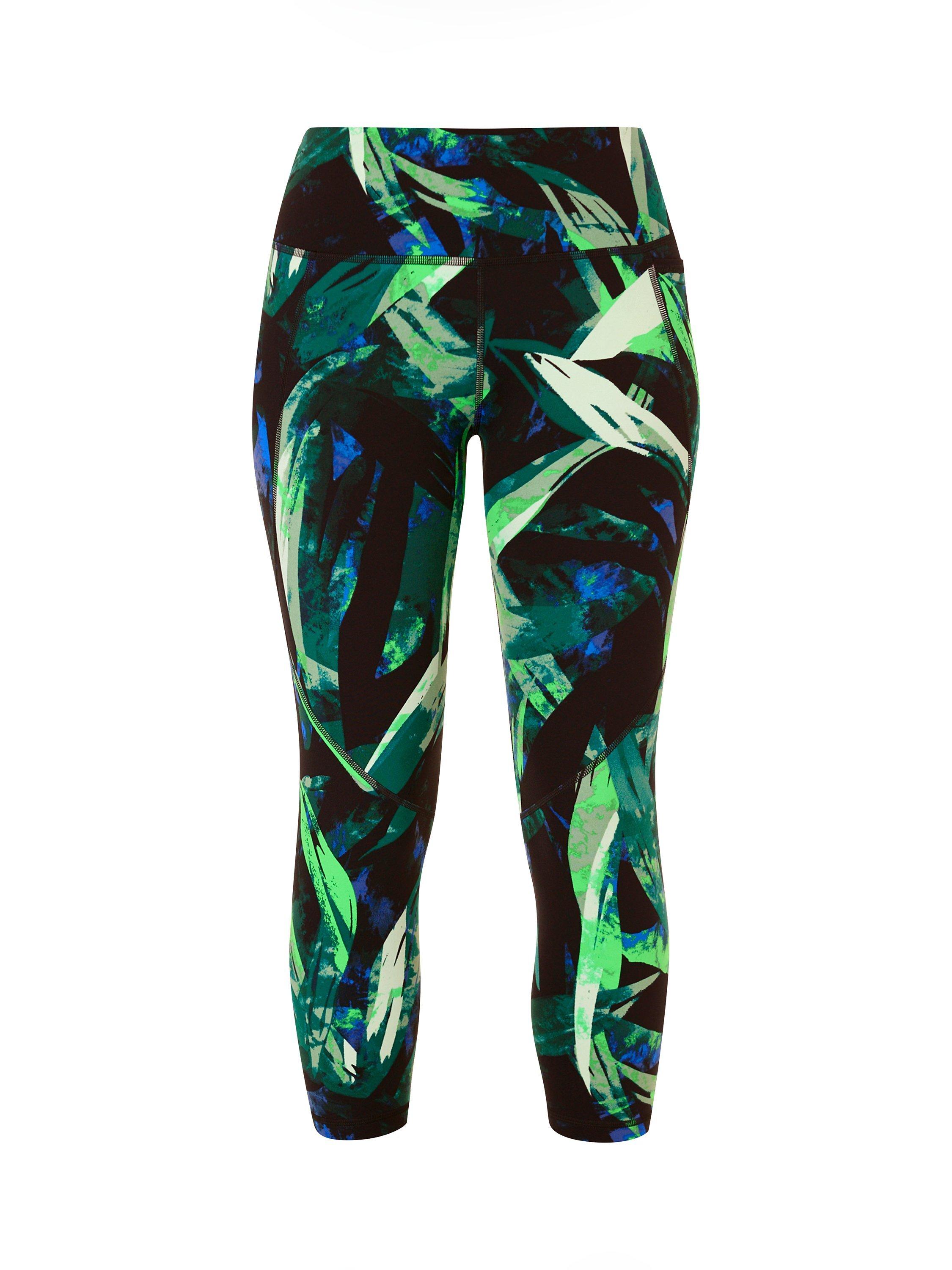 Gold and top Green Palm Fashion Leggings