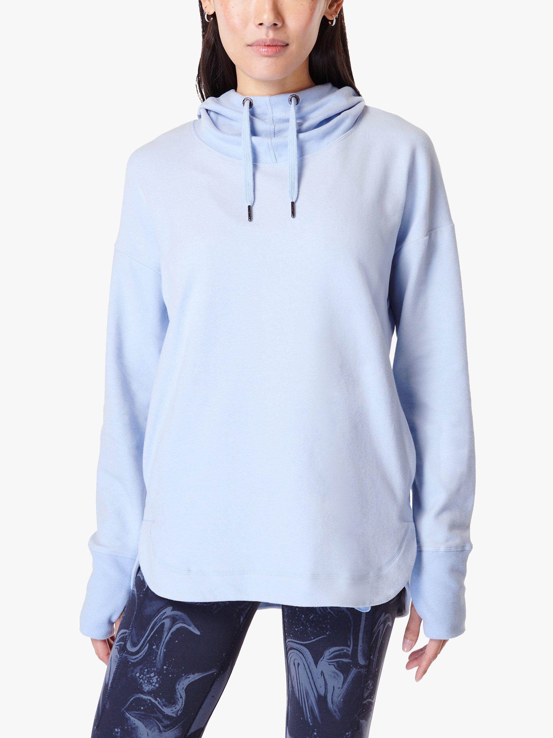 Sweaty Betty Escape Italian Luxe Fleece Hoodie Breeze Blue