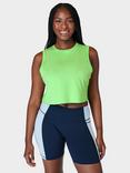 Sweaty Betty Breathe Easy Crop Muscle Tank Top, Zest Green