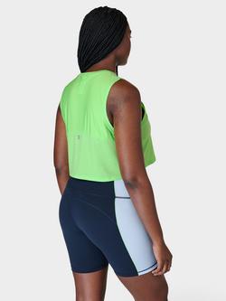 Sweaty Betty Breathe Easy Crop Muscle Tank Top - view 2, Zest Green