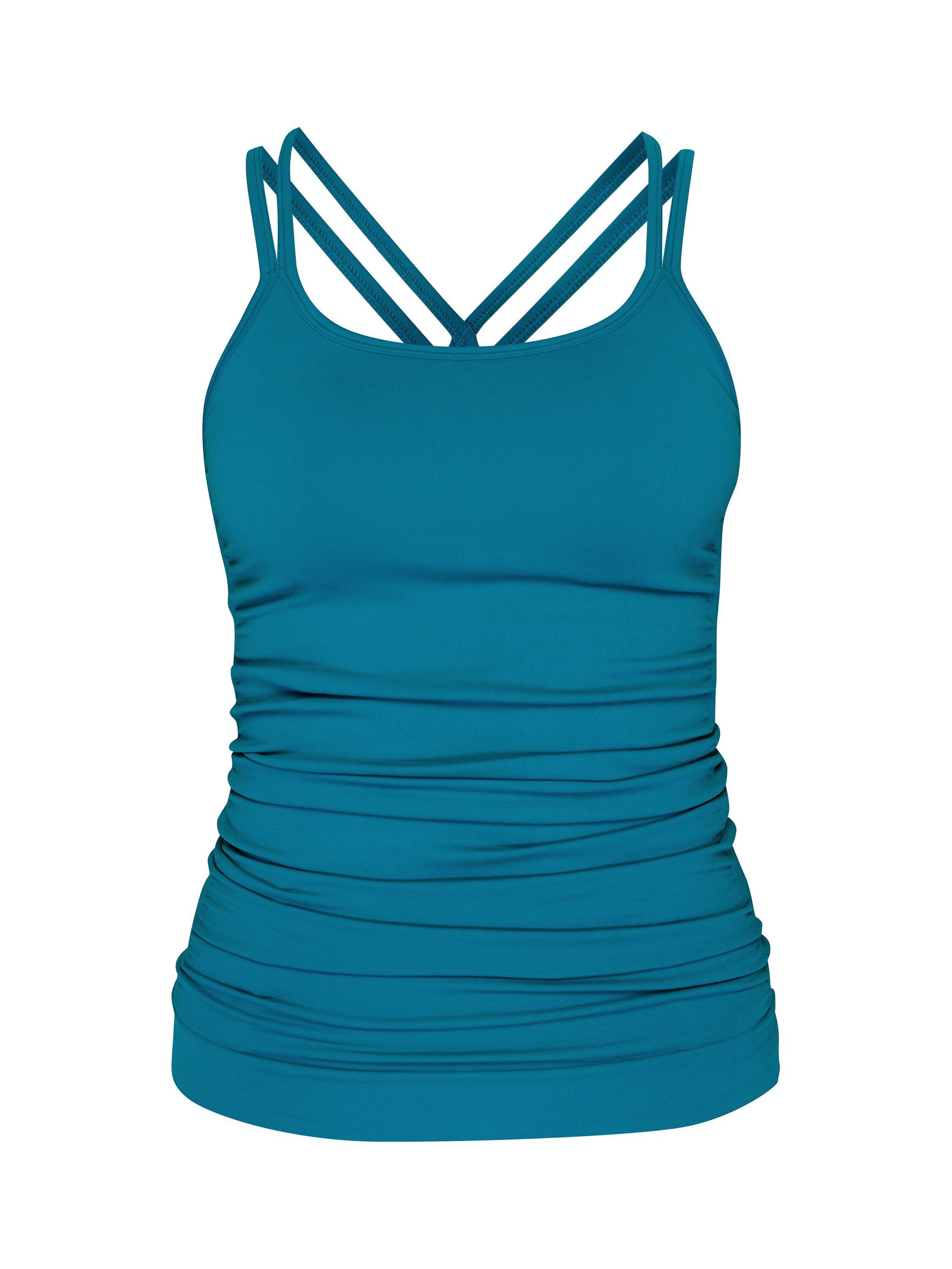 Product image 5 of 5, which shows Sweaty Betty Poise Yoga Tank Top, Reef Teal Blue, XS