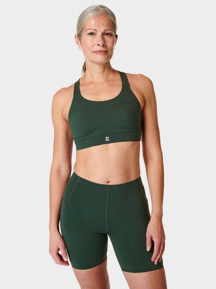 Sweaty Betty Power Medium Impact Sports Bra, Trek Green