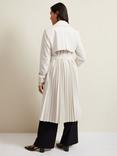 Phase Eight Eleanor Pleated Back Trench Coat, Ivory