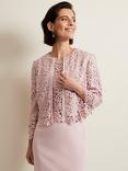 Phase Eight Daisy Textured Floral Jacket, Pale Pink