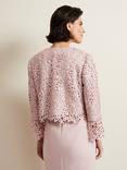 Phase Eight Daisy Textured Floral Jacket, Pale Pink