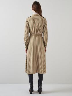 L.K.Bennett Frances Striped Midi Shirt Dress, Multi - view 2, Multi