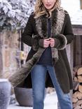 Celtic & Co. Toscana Trim Sheepskin Coat, Black