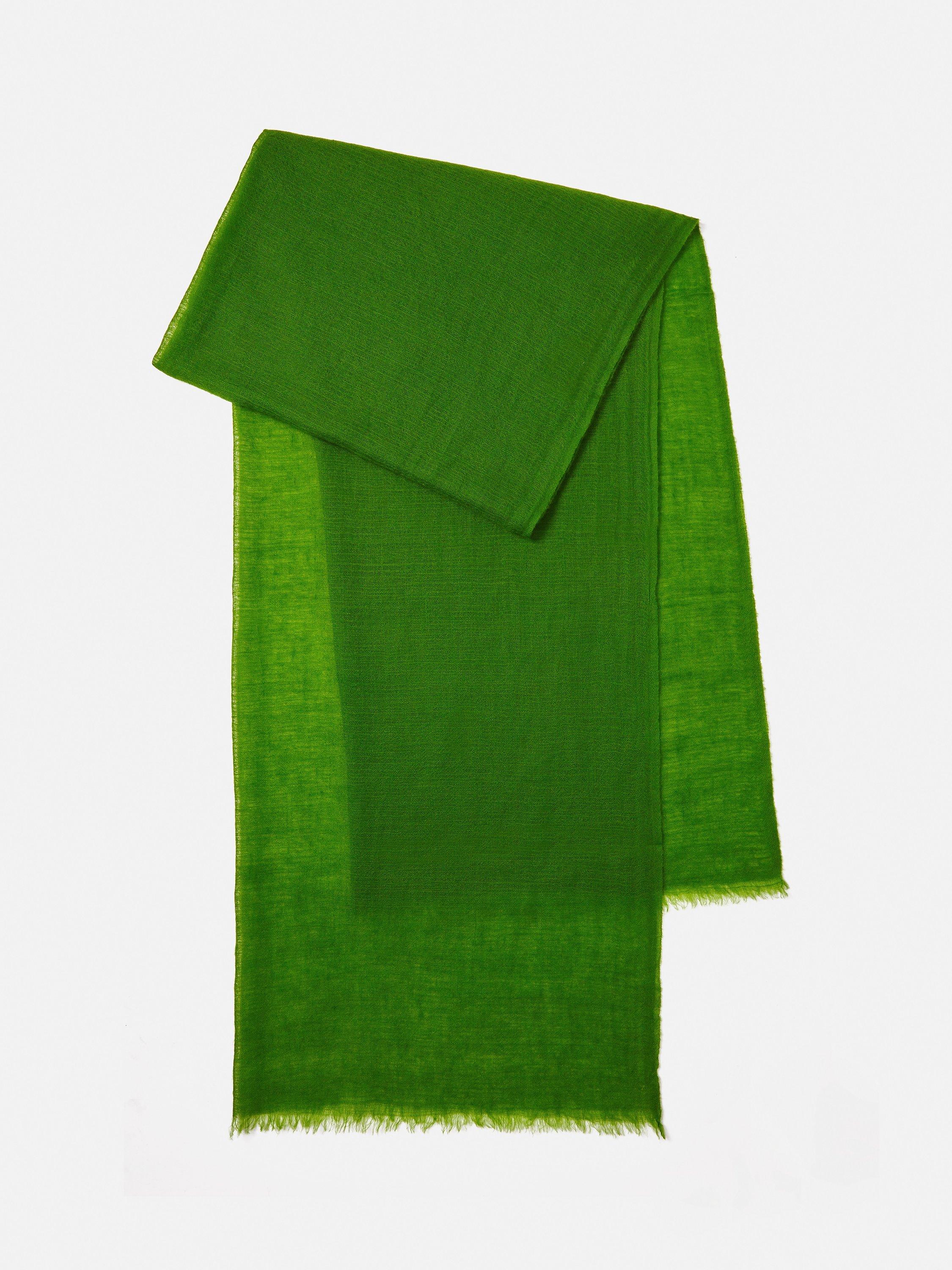 Jigsaw Pure Cashmere Scarf, Green