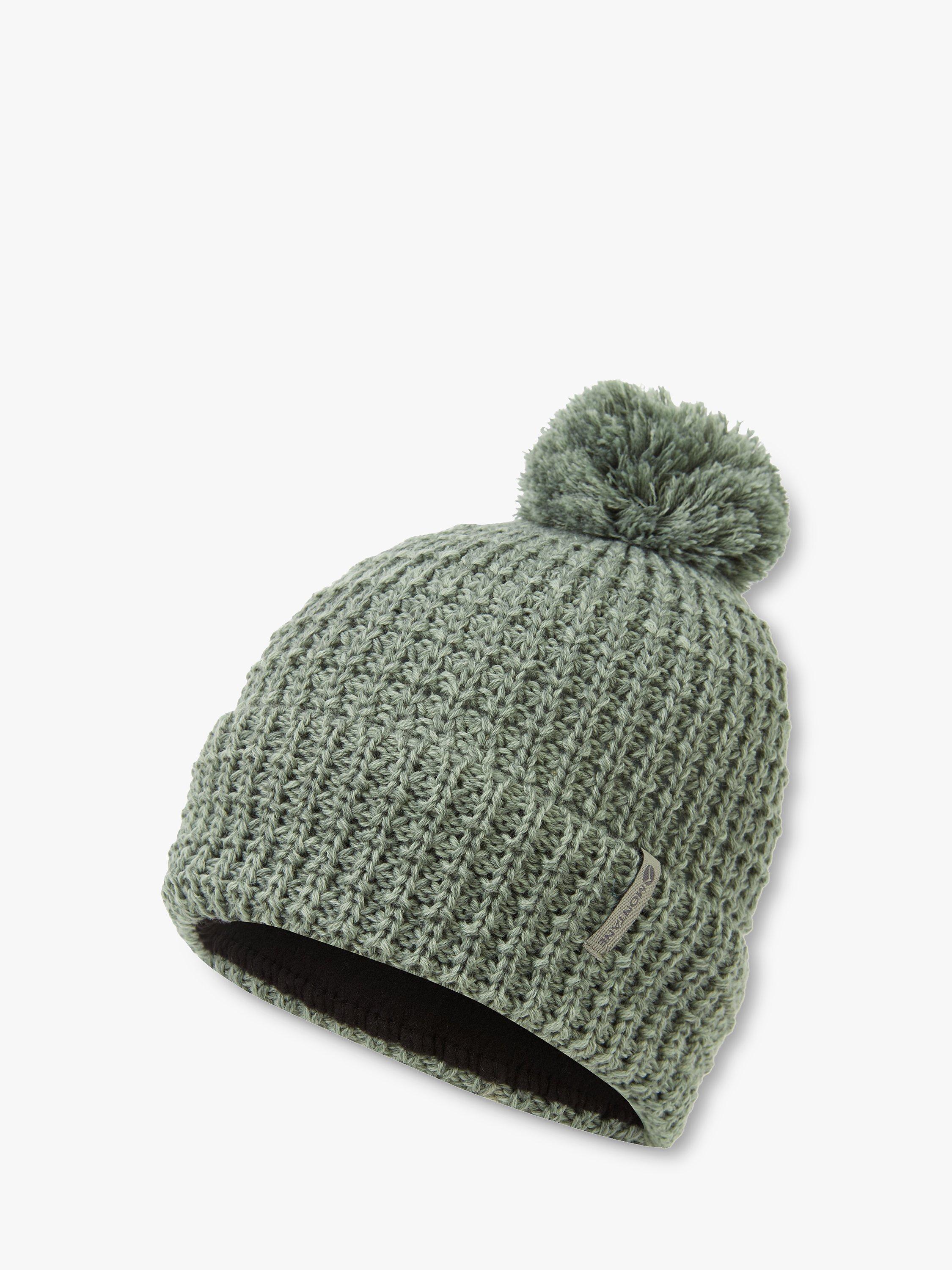 Montane Nev Merino Wool Blend Cable Knit Bobble Hat, Pale Sage, One Size