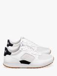 CLAE Joshua Accent Vegan Lace Up Trainers, White/Black, White/Black