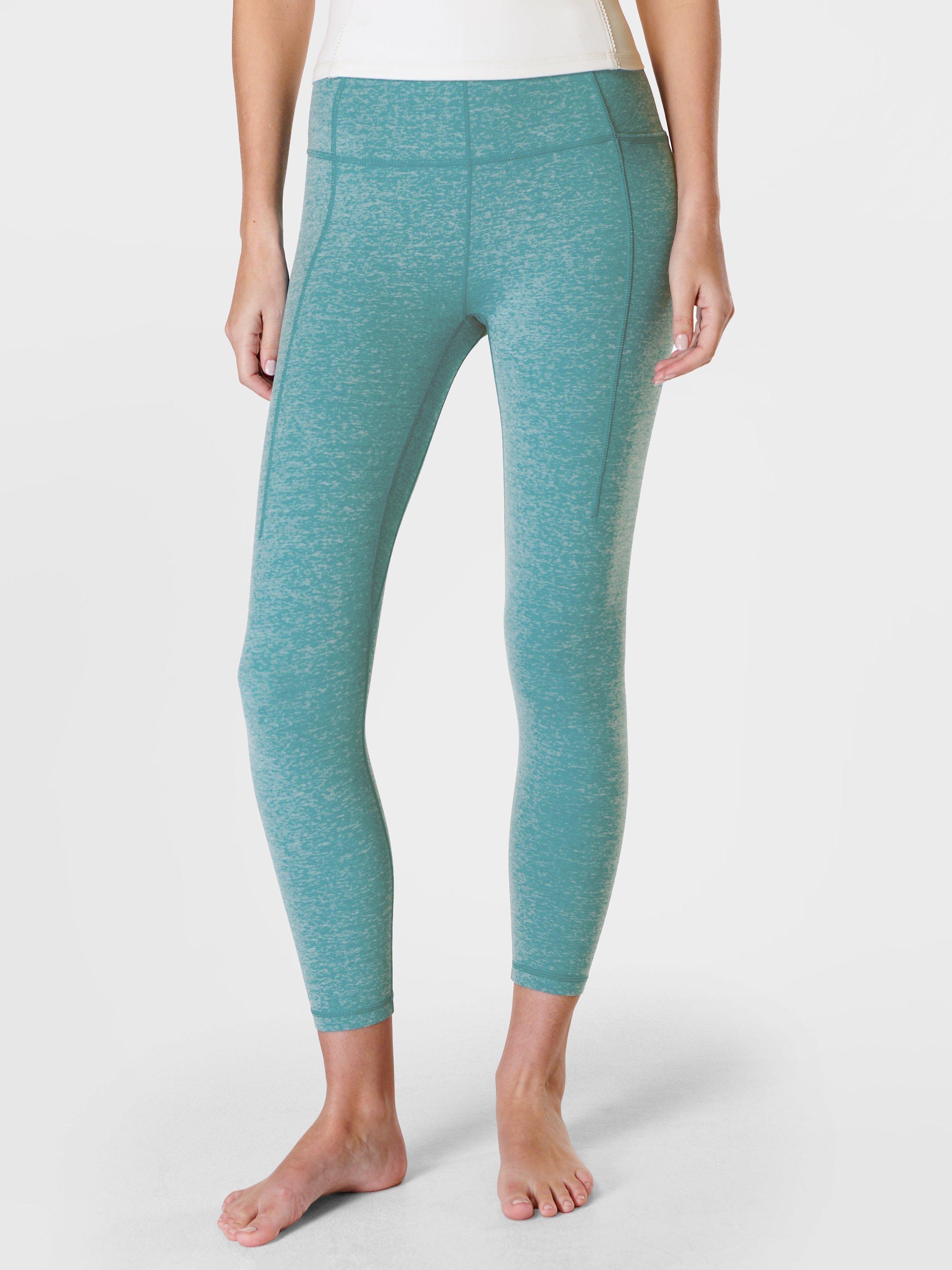 Sweaty Betty Super Soft 7/8 Yoga Leggings, Reef Teal Blue Marl