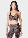 Sweaty Betty Super Soft Strappy Back Sports Bra, Mocha Spray Dye